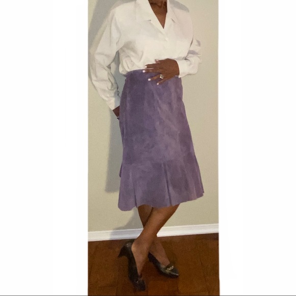Ideology Purple Suede Skirt Size 22W - Picture 4 of 5